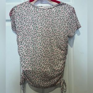 Floral top with tie sides